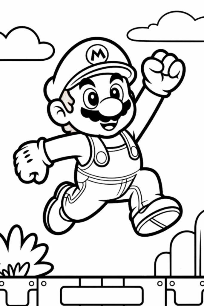 116 Pagine di Disegni da Colorare di Mario