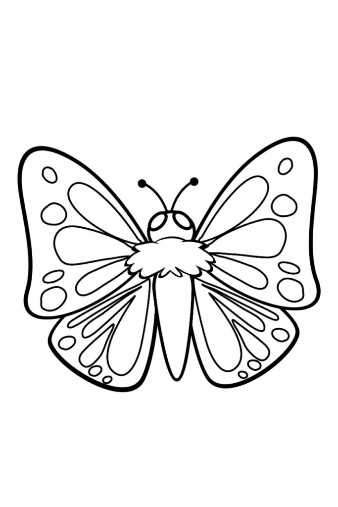 Libro da Colorare Farfalle con 104 Pagine
