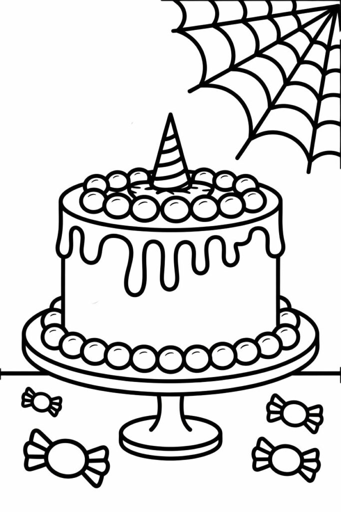 Libro da colorare Torta con 102 pagine