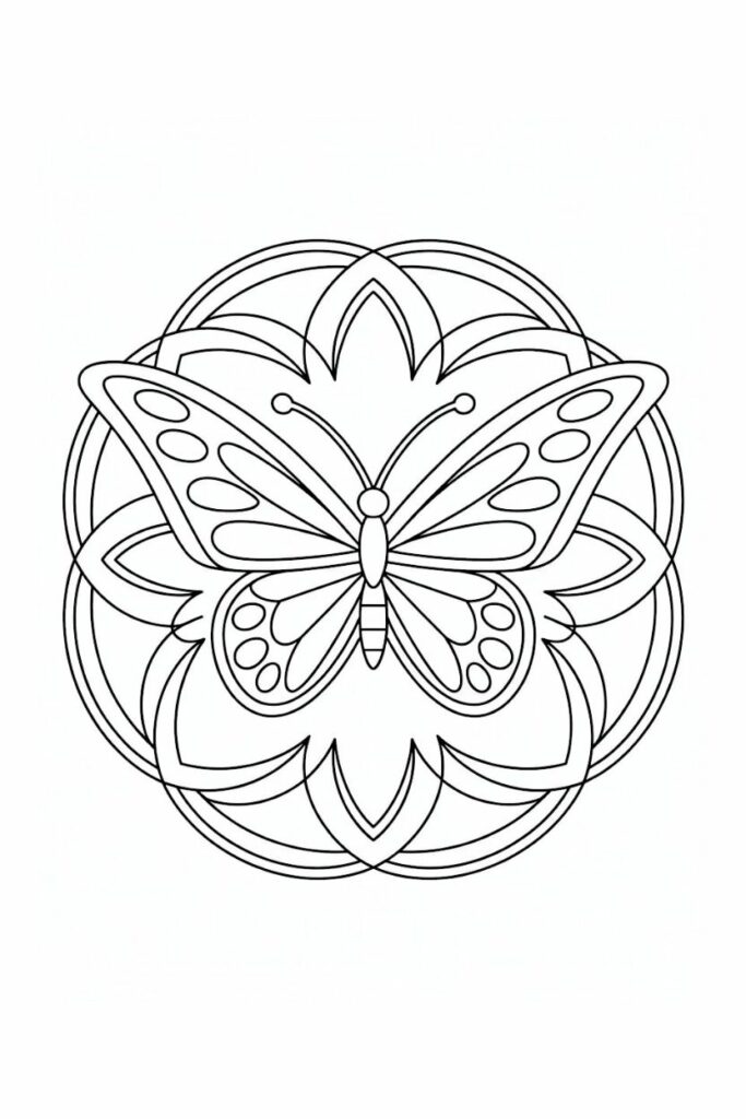 Livre de coloriage Papillons avec 104 pages
