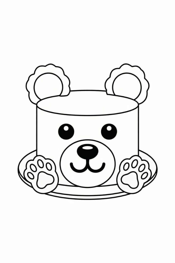 Livre de coloriage Gâteau avec 102 pages