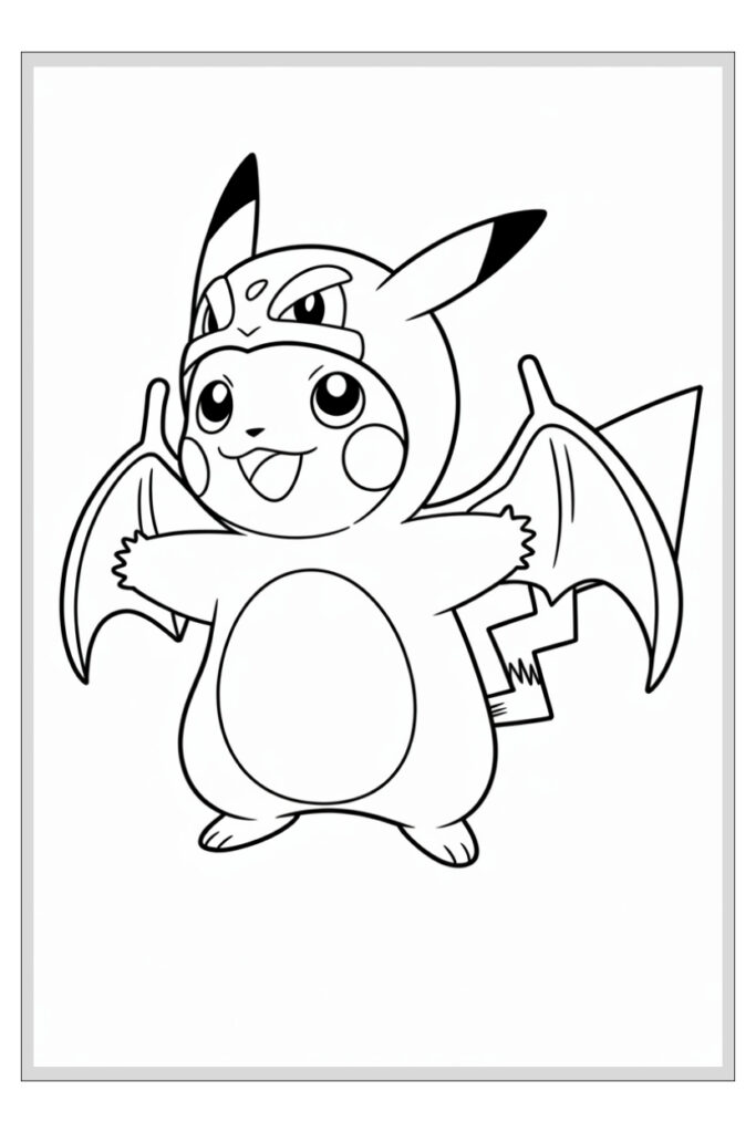 160 Pagine Libro da Colorare Pikachu