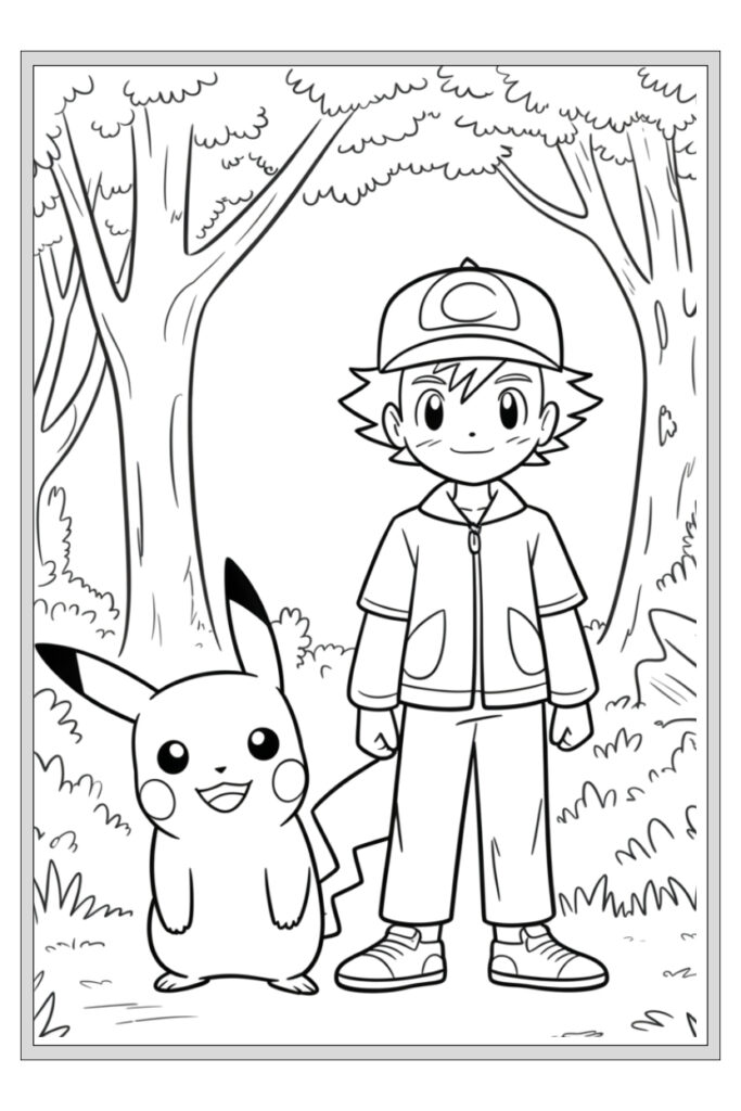 160 Pagine Libro da Colorare Pikachu