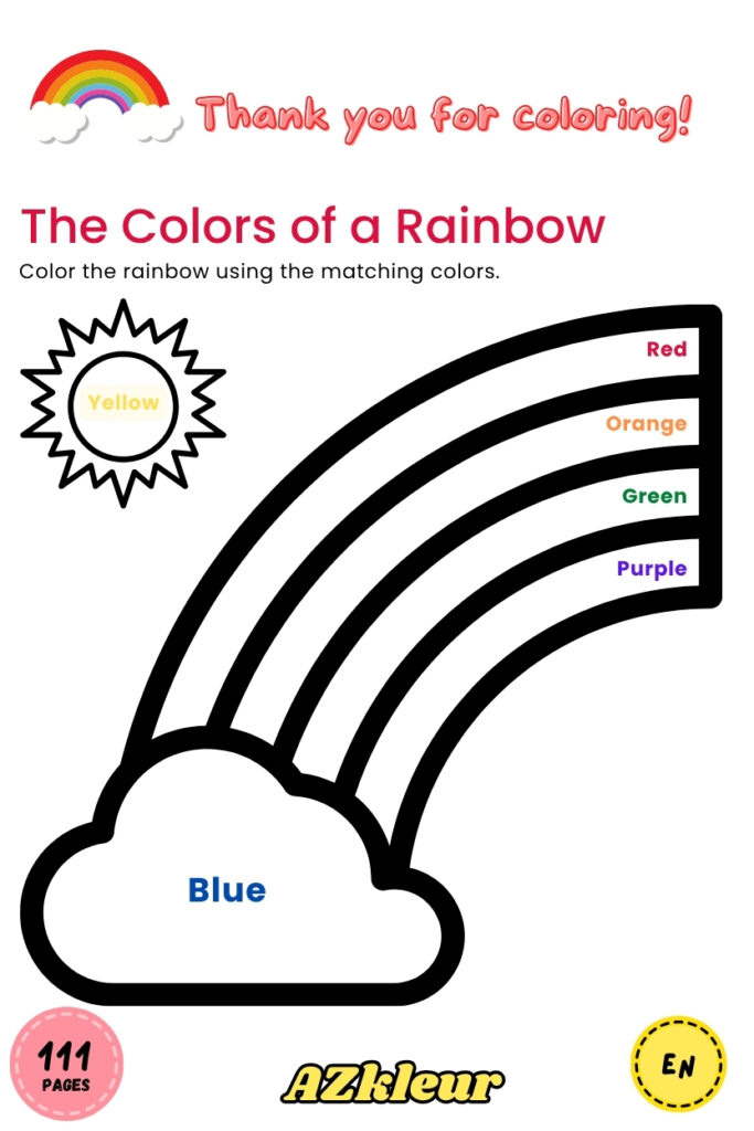 111 Pages Rainbow Coloring Book