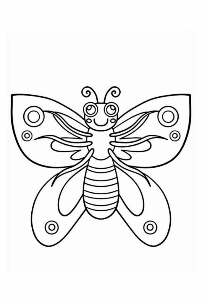 Schmetterlings Malbuch mit 104 Seiten