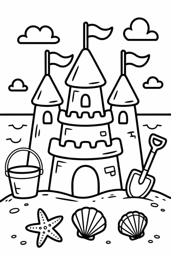 104 Pages Summer Coloring Book