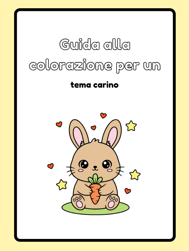 Guida alla colorazione per un tema carino