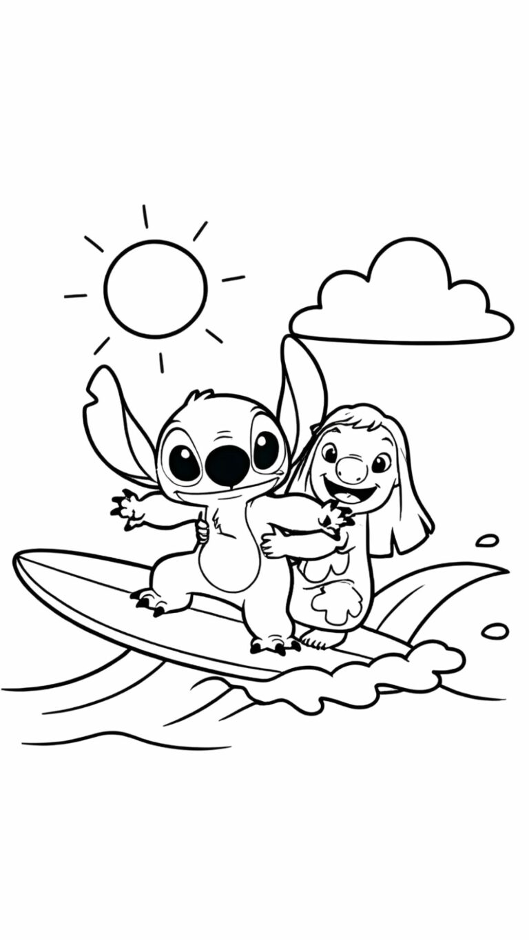 Páginas para colorear de Lilo y Stitch gratis 15 PDFs