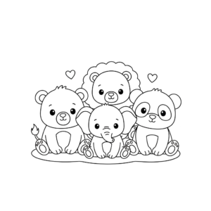 schattige dieren kleurplaten​