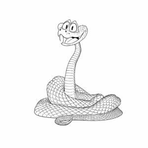 Coloring page of Gary curled up and laughing