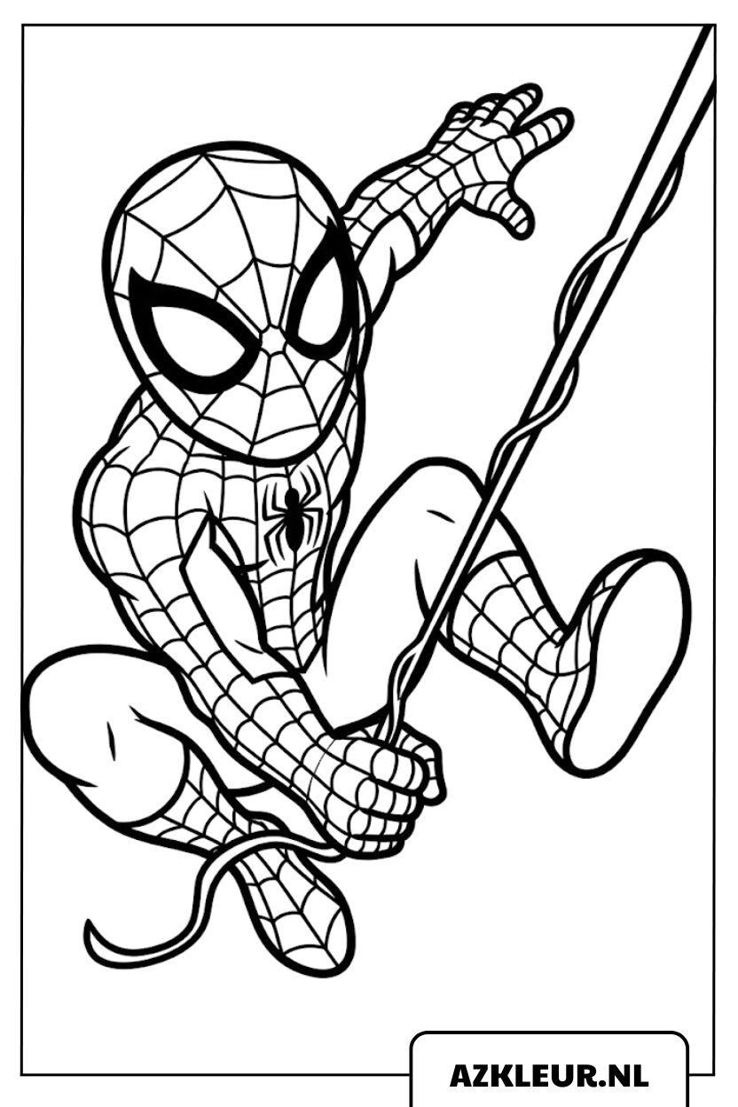 Spiderman in heldenpose kleurplaat.jpg