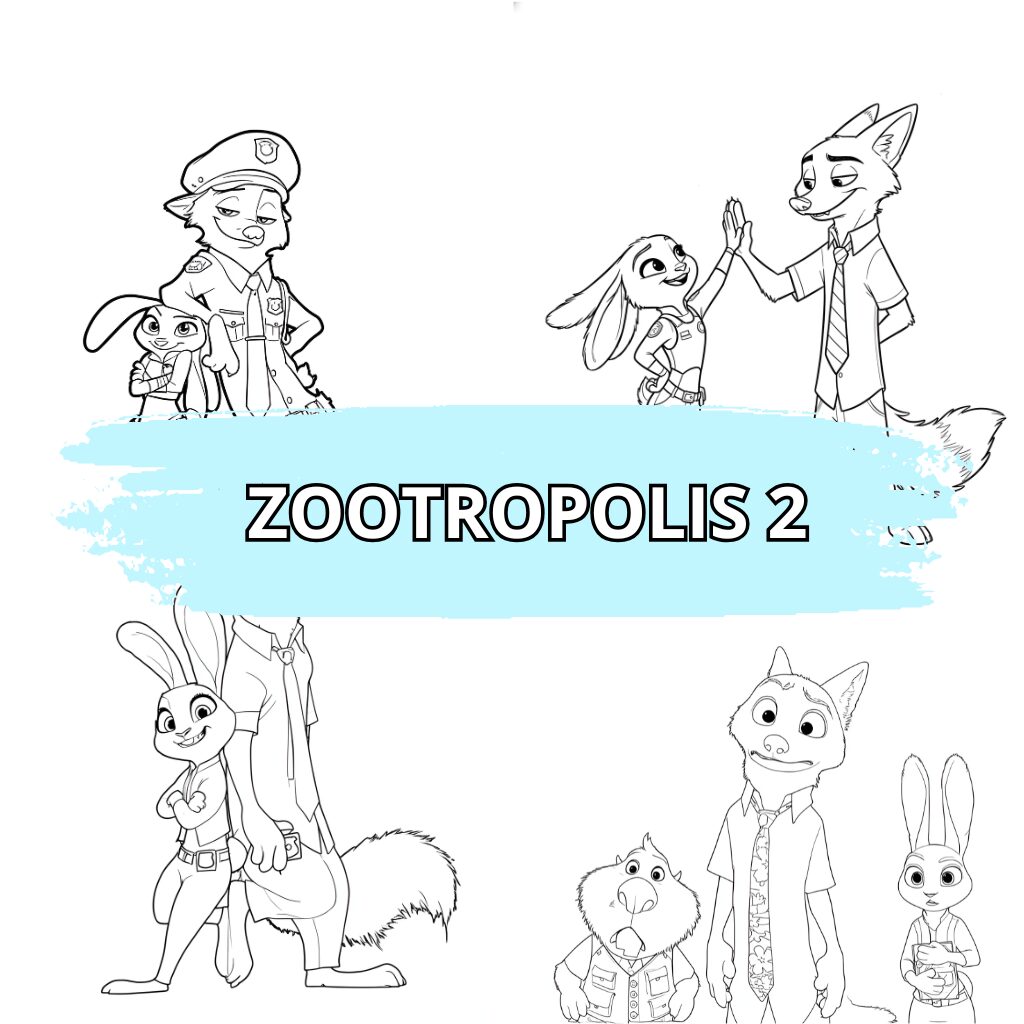 Zootropolis 2 kleurplaat ft