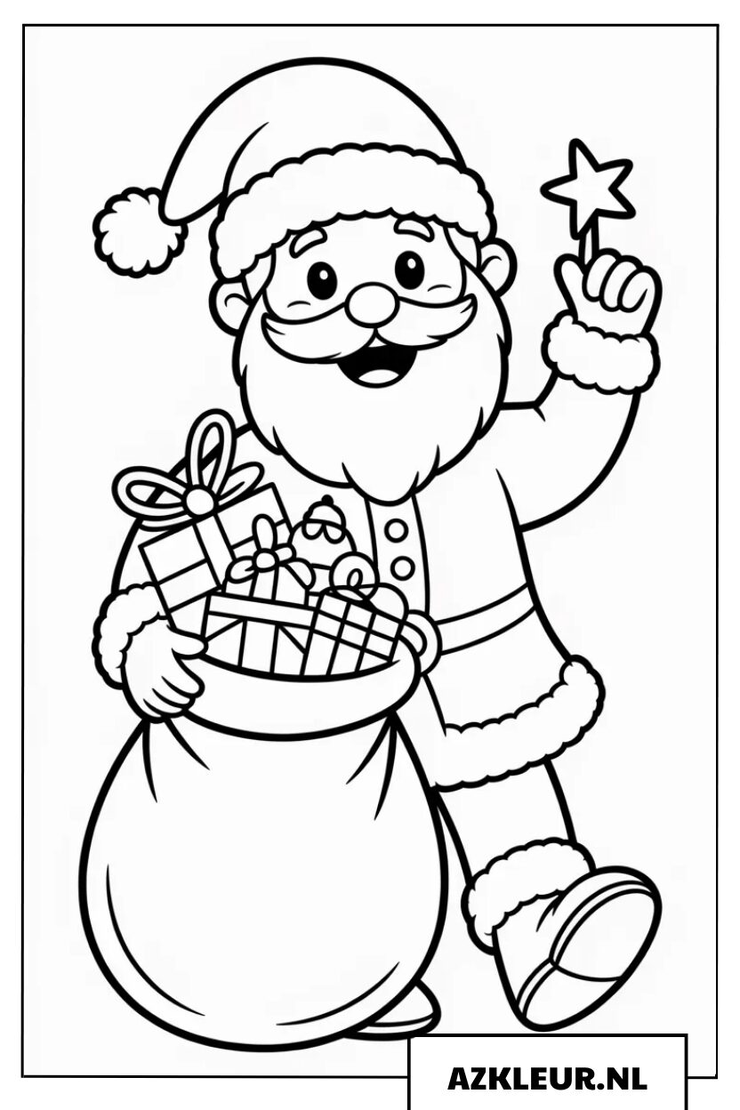 De Kerstman met cadeautjes