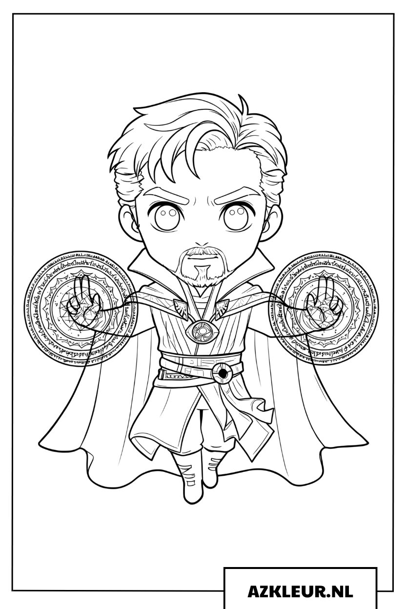 Doctor Strange gebruikt zijn magie Kleurplaat