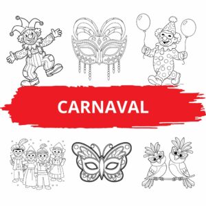 Kleurplaat Carnaval