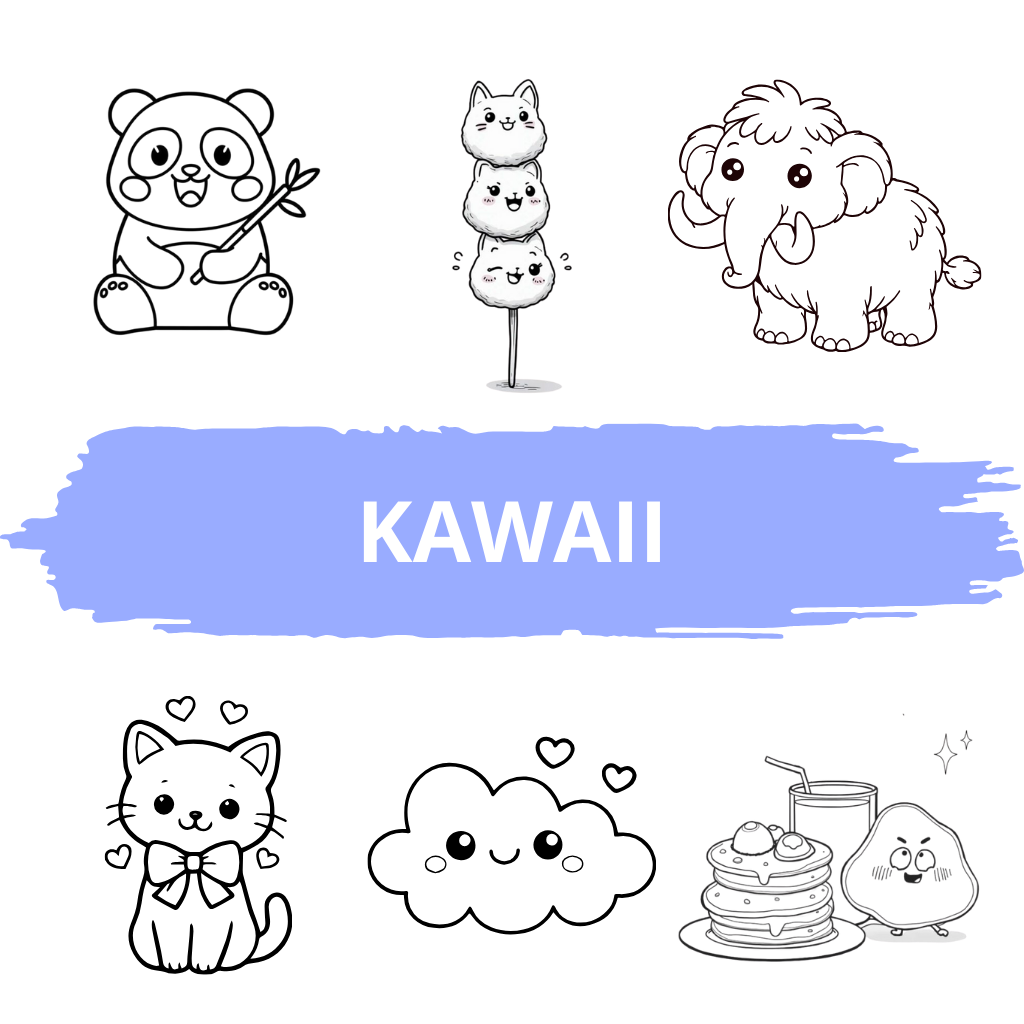 Kleurplaat kawaii ft