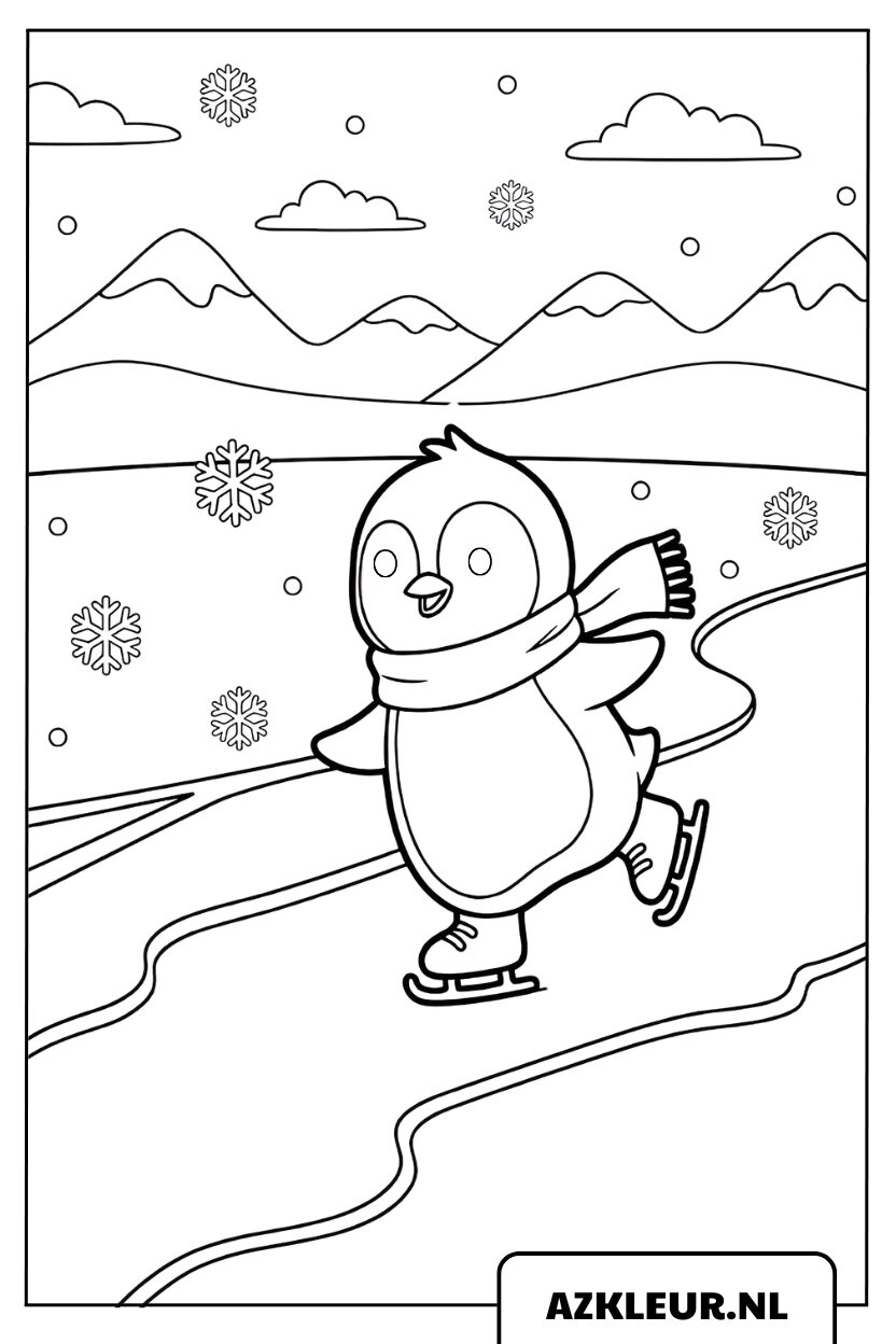 Pingviinin luisteluvärityssivu