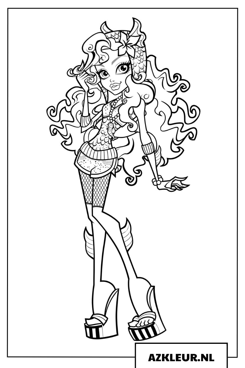 Monster High kleurplaat Abbey Bominable