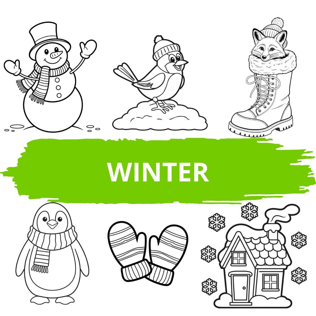 kleurplaat winter ft