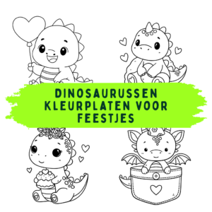 Dinosaurussen Kleurplaten voor Feestjes: Gratis Printbare Dino Tekeningen