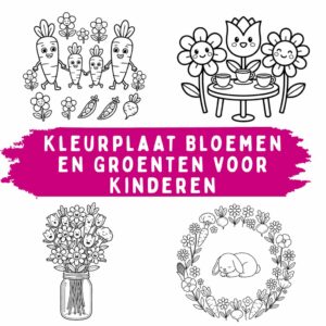 Kleurplaat Bloemen en Groenten voor Kinderen: Gratis Printbare Kleurplaten