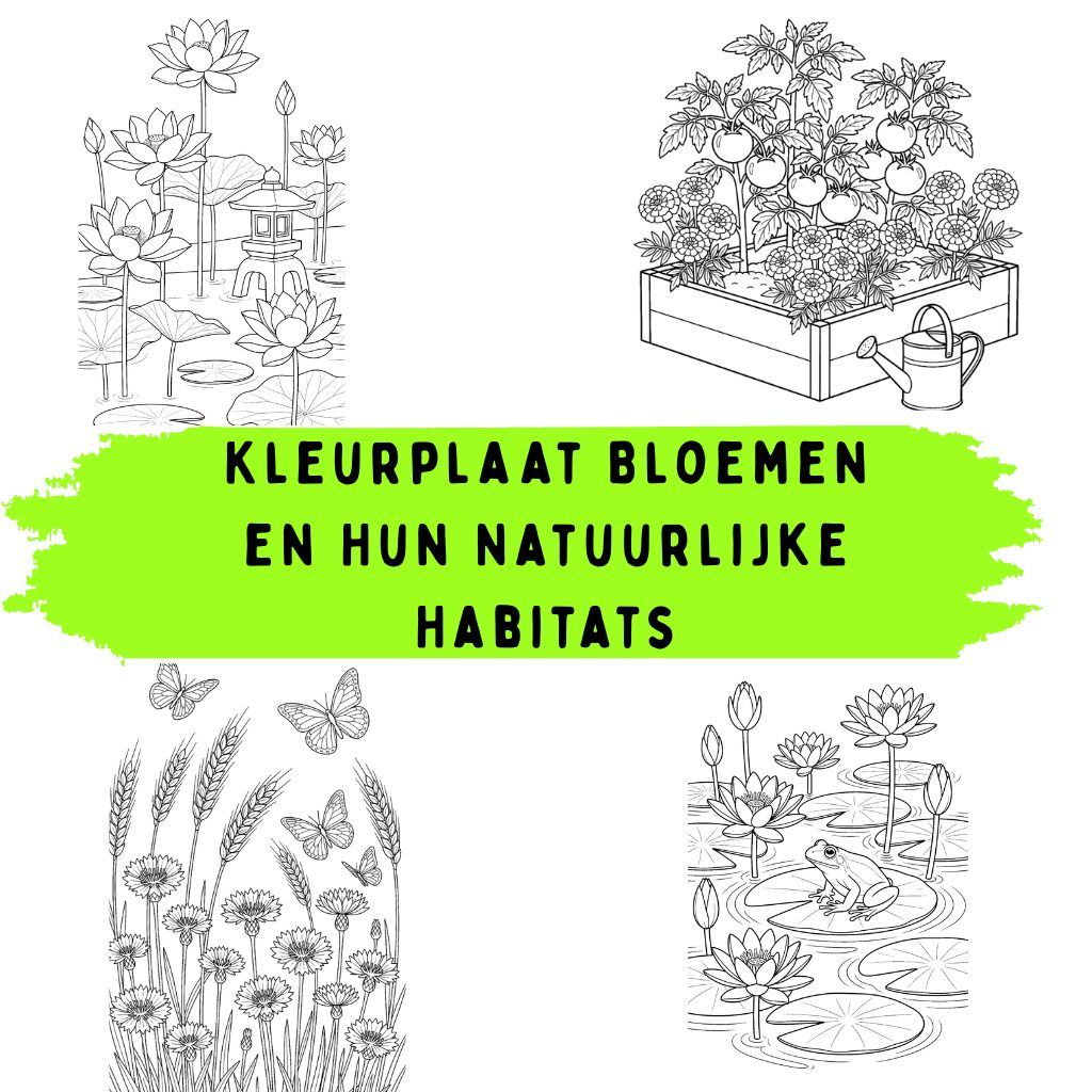 Kleurplaat Bloemen en Hun Natuurlijke Habitats
