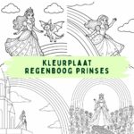 Kleurplaat Regenboog Prinses ft
