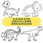 Kleurplaten Verschillende Dinosaurussen ft