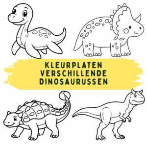 Kleurplaten van Verschillende Dinosaurussen: Gratis Printbare Dino Collectie