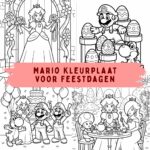 Mario Kleurplaat voor Feestdagen ft