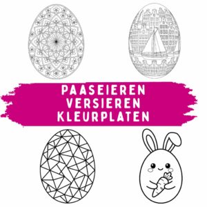 Paaseieren Versieren Kleurplaten: Gratis Printbare Paaskleurplaten