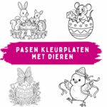 Pasen Kleurplaten met Dieren