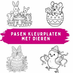 Pasen Kleurplaten met Dieren: Gratis Printbare Collectie