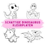 Schattige Dinosaurus Kleurplaten ft