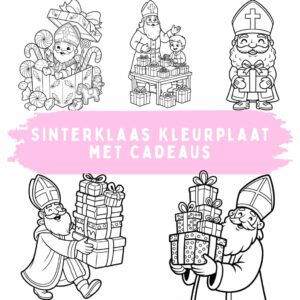 Sinterklaas Kleurplaat met Cadeaus