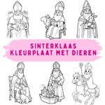 Sinterklaas Kleurplaat met Dieren ft