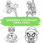 Spiderman Kleurplaat Thema Kerst ft
