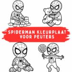 Spiderman Kleurplaat voor Peuters ft