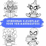 Spiderman Kleurplaat voor Verjaardagsfees ft
