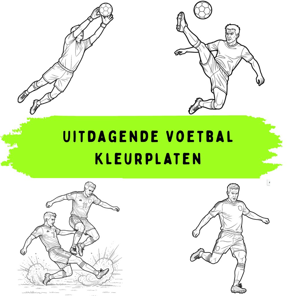 Uitdagende Voetbal Kleurplaten