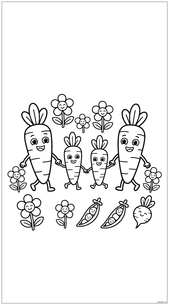 Gelukkige wortelfamilie die samen een wandeling maakt, hand in hand