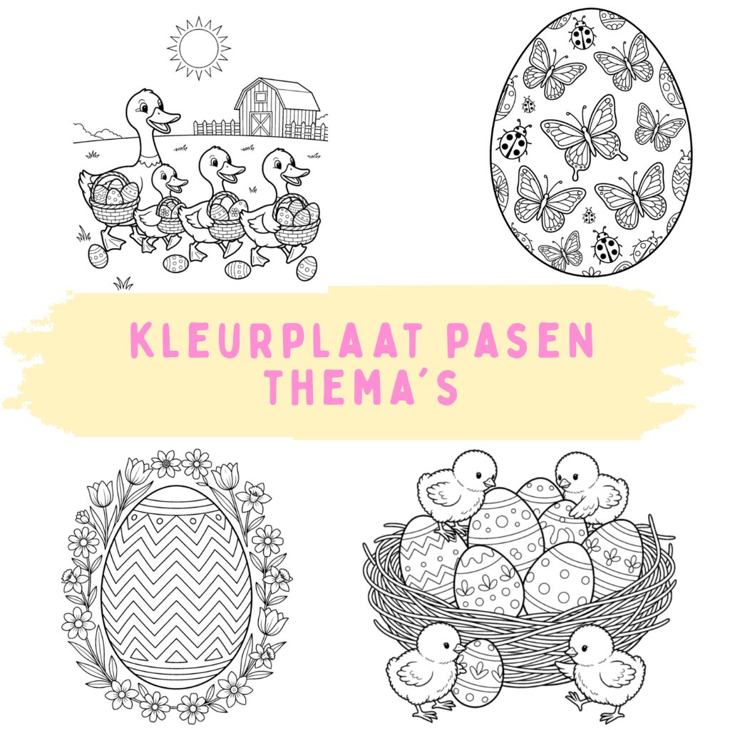 kleurplaat pasen thema’s