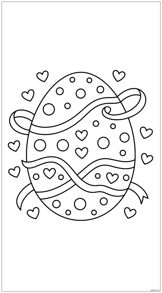 Paasei met speelse stippen