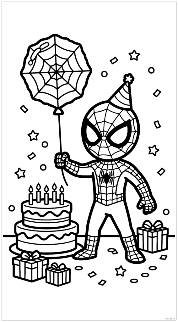 Spider-Man viert een verjaardag