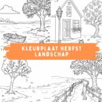 Kleurplaat herfst landschap ft